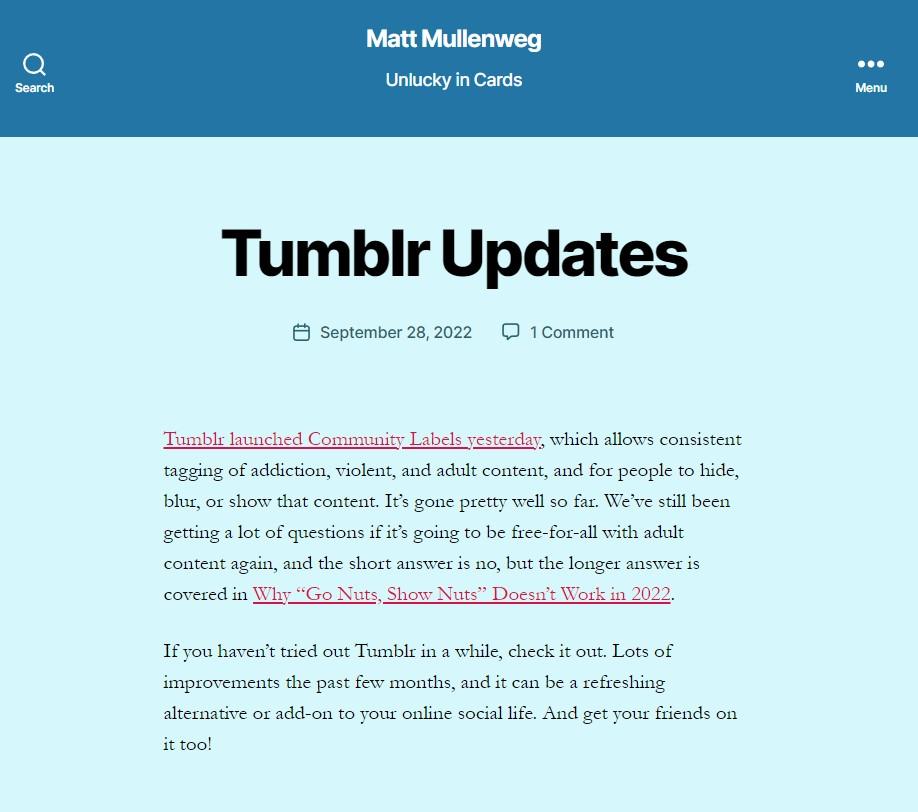 Matt Mullenweg's website