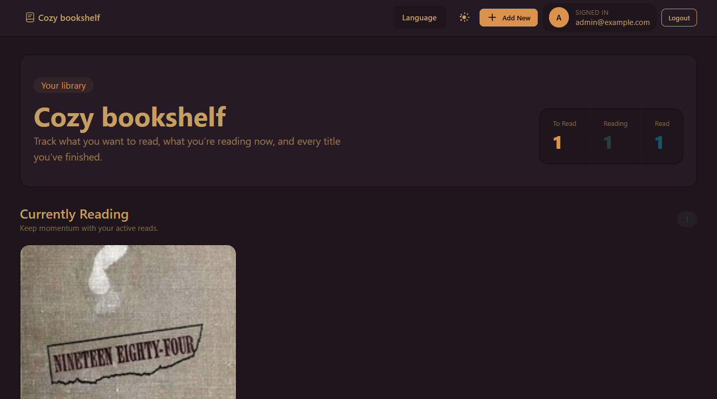 Cozy Bookshelf app cover image