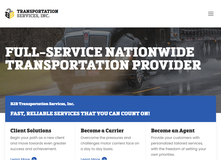 Transportation Services, Inc website - b2btranserv.com